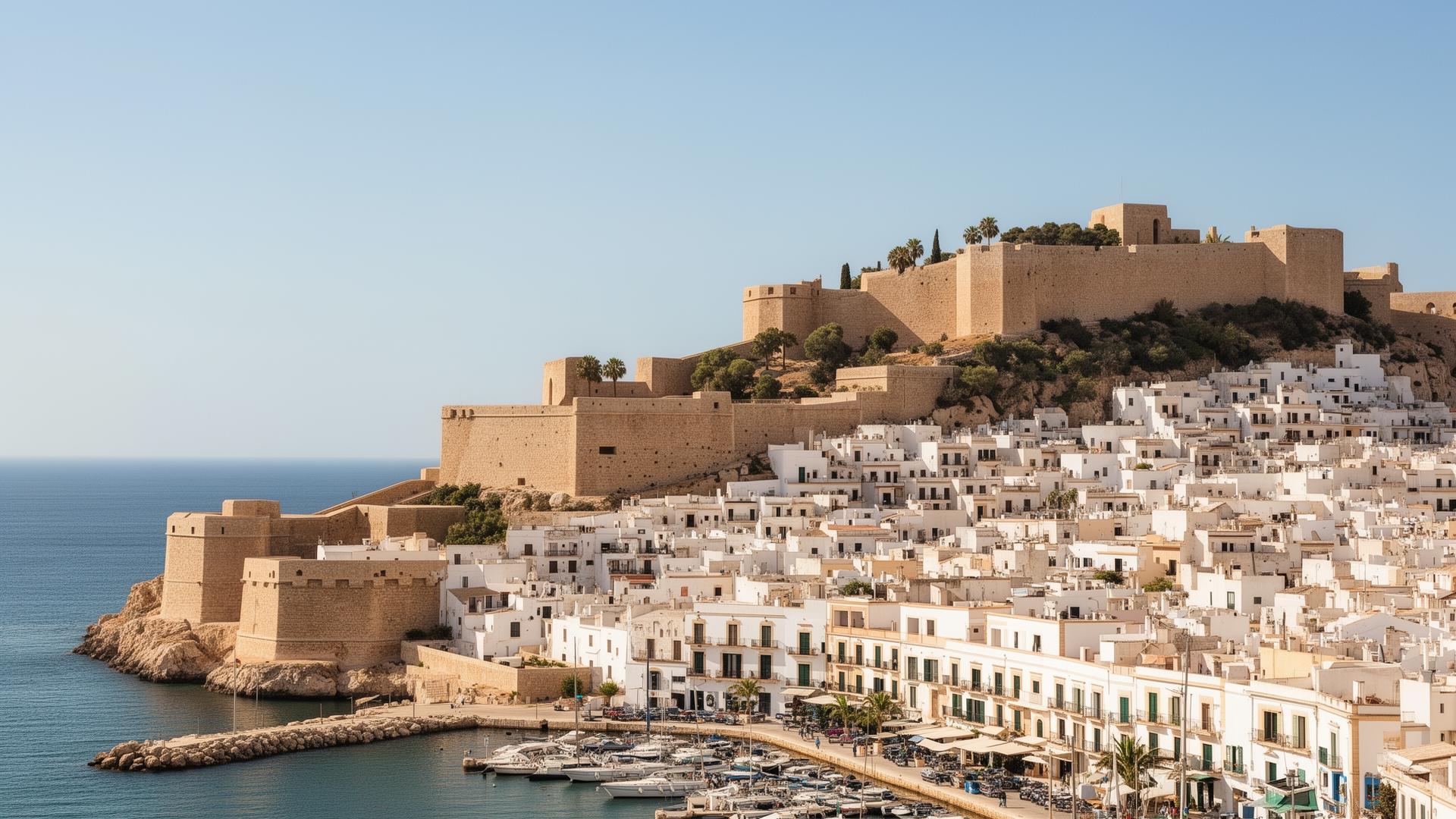 Dalt Vila — die ummauerte Altstadt von Ibiza über dem Yachthafen